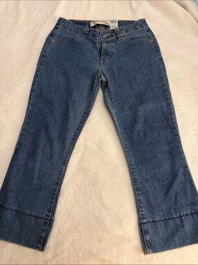 Levi's Dark Blue Flare Crop Jeans